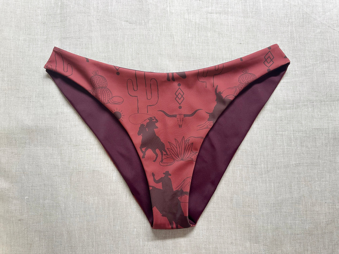 S Rodeo Red/Sangria mid coverage Skimpy Bottom