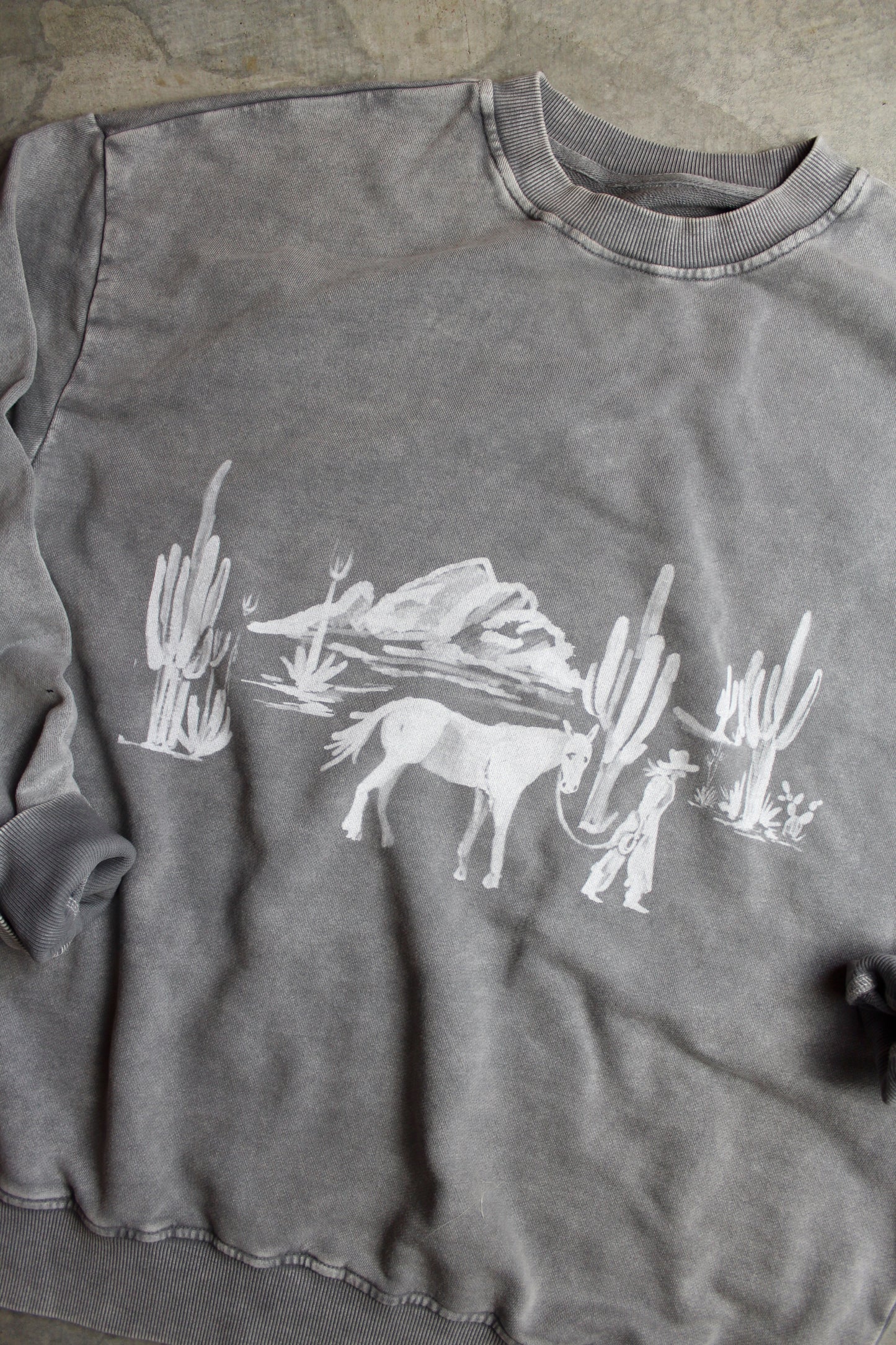 Vintage Grey Desert Daze Crewneck