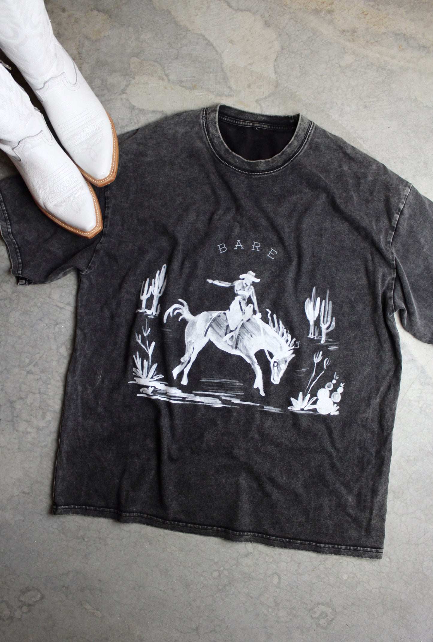 Vintage Black Bucking Bronco T-Shirt