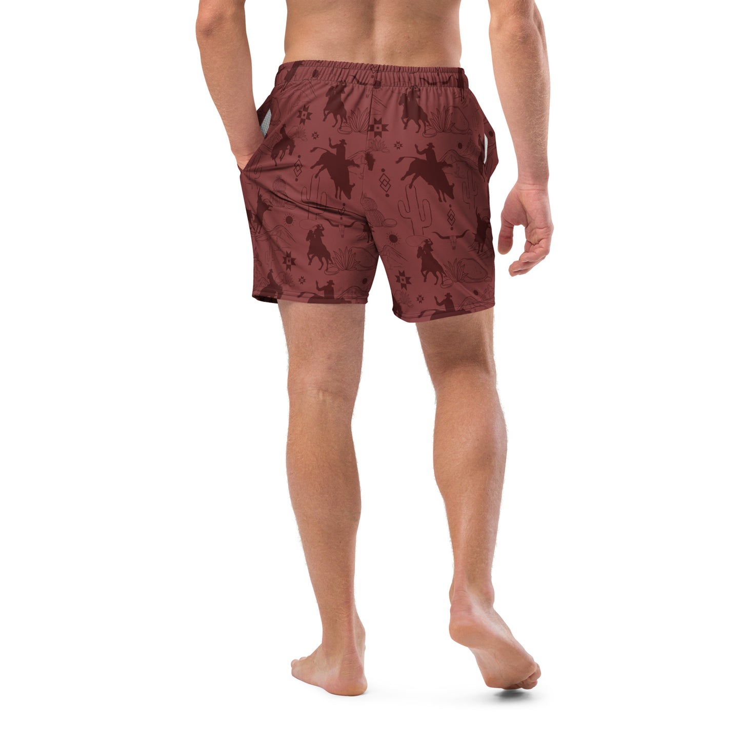 Rodeo Red Men's Swim Trunks