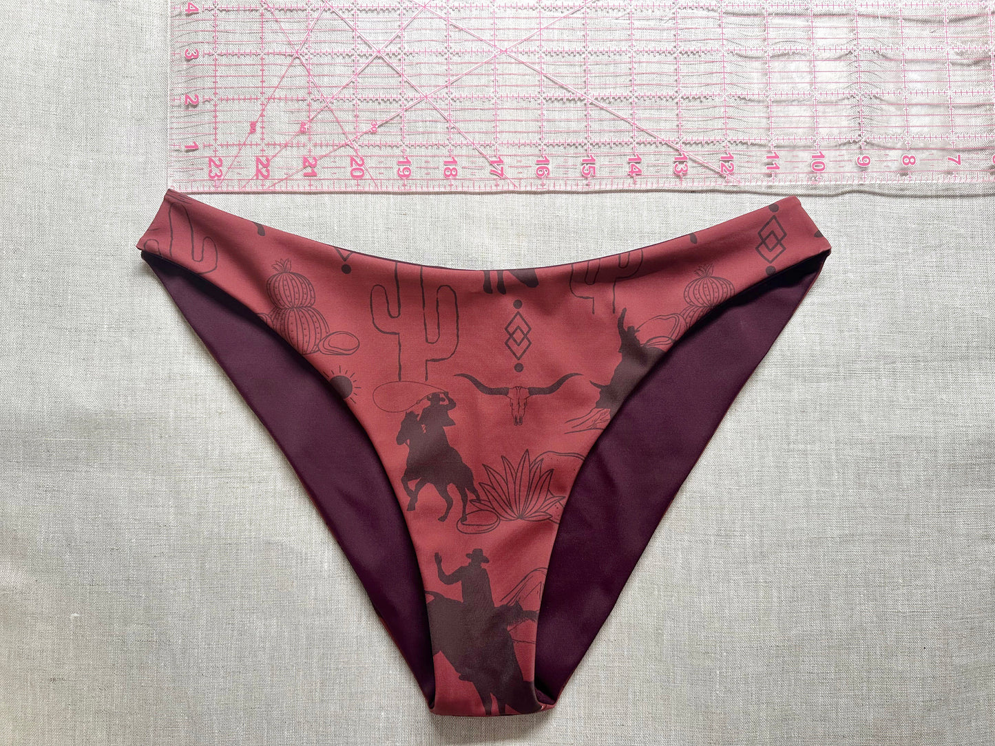 S Rodeo Red/Sangria mid coverage Skimpy Bottom