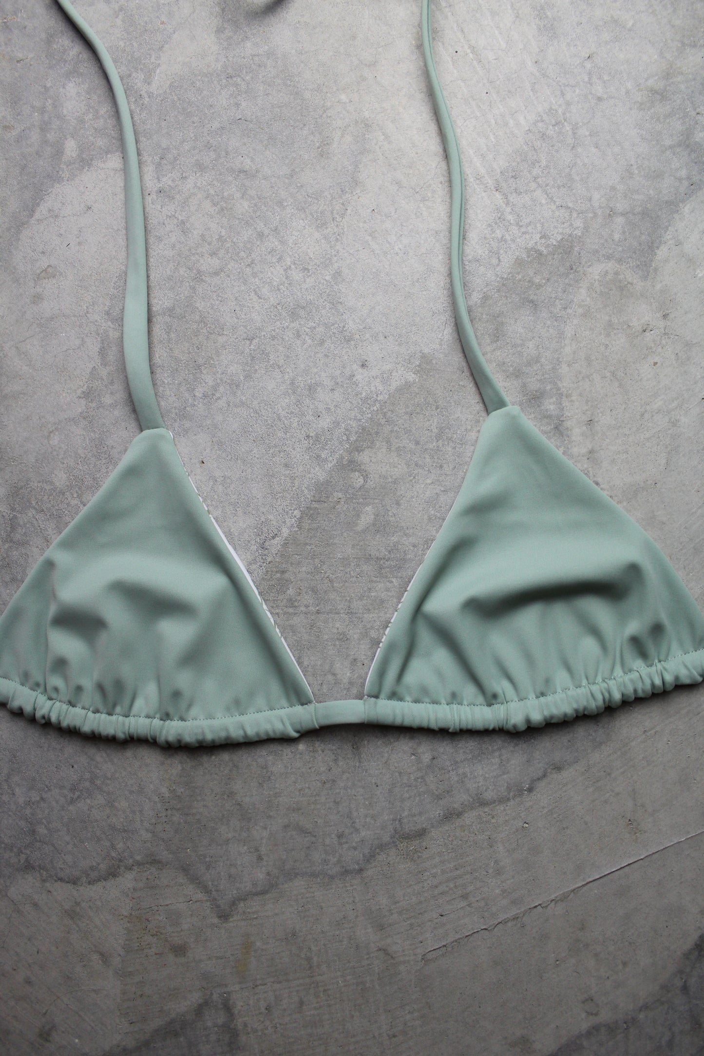 M - Saloon/Sage Green Triangle Top