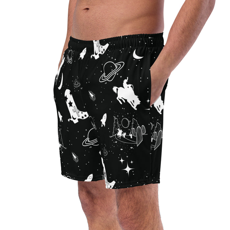 Cosmic Cowboy Men's Swim Trunks